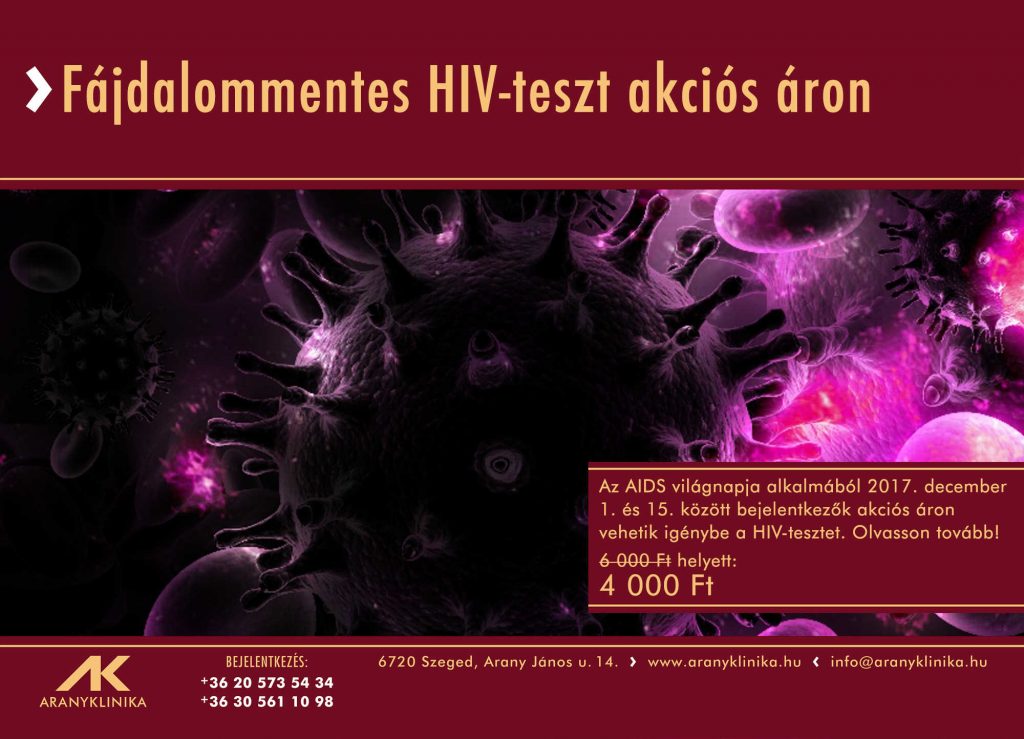 Fájdalommentes HIV-teszt akciós áron