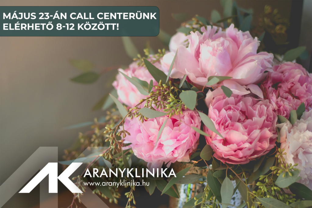 Pünkösdi nyitvatartás az Aranyklinikán